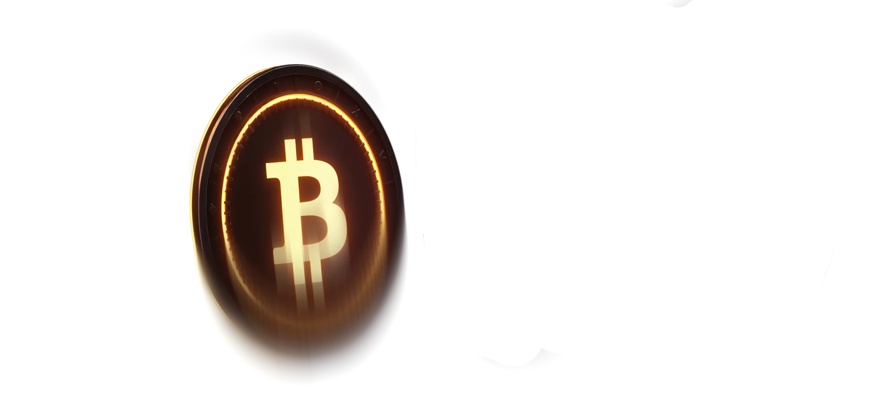 Glowing bitcoin coin representing BTC deposits