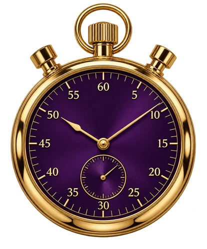 A stopwatch used to mark a session time limit