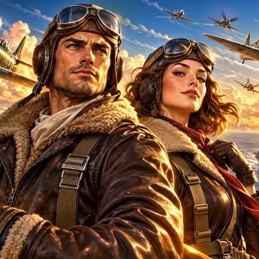 1942 Sky Warrior cover art with military characters